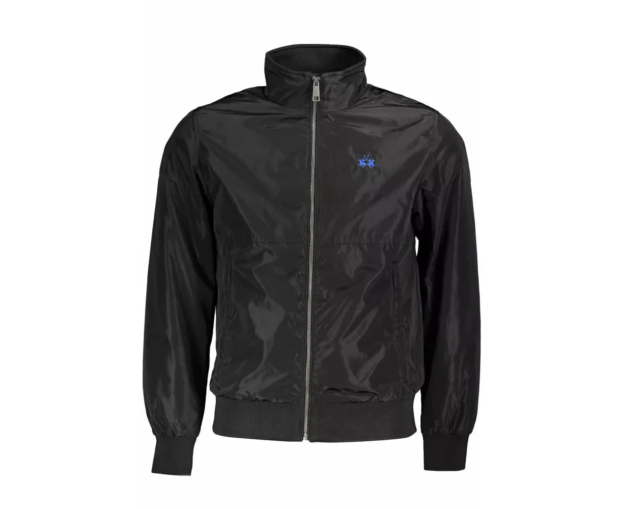 La Martina Black Polyester Men Jacket