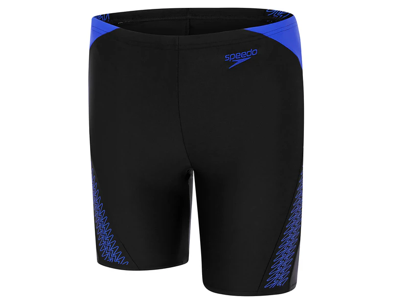 Speedo Boys' Hyperboom Splice Jammers - Black/Cobalt