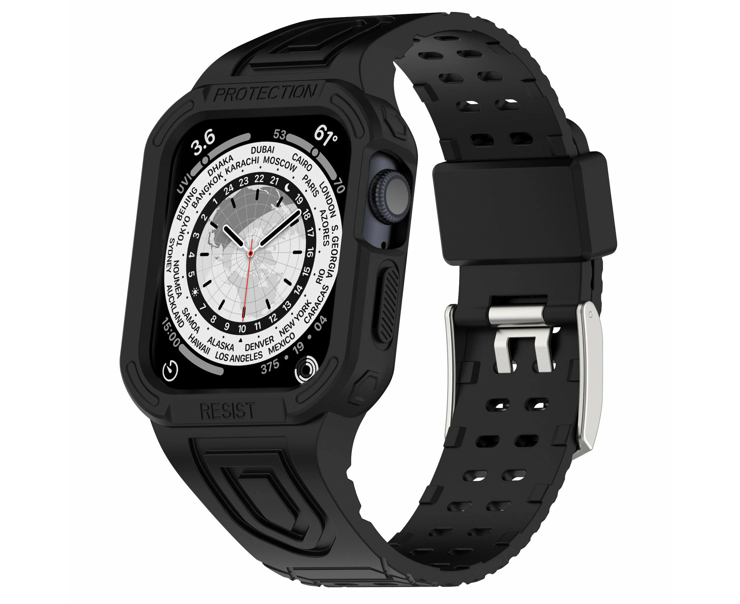 For Apple Watch Armonded Band Strap iWatch Ultra Series 8 7 6 3 SE 38/40/41/42/44/45/49mm - BLACK