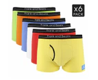 Mens Cotton Boxer Briefs Trunks 6 Mix Colour Pack - Frank and Beans Underwear