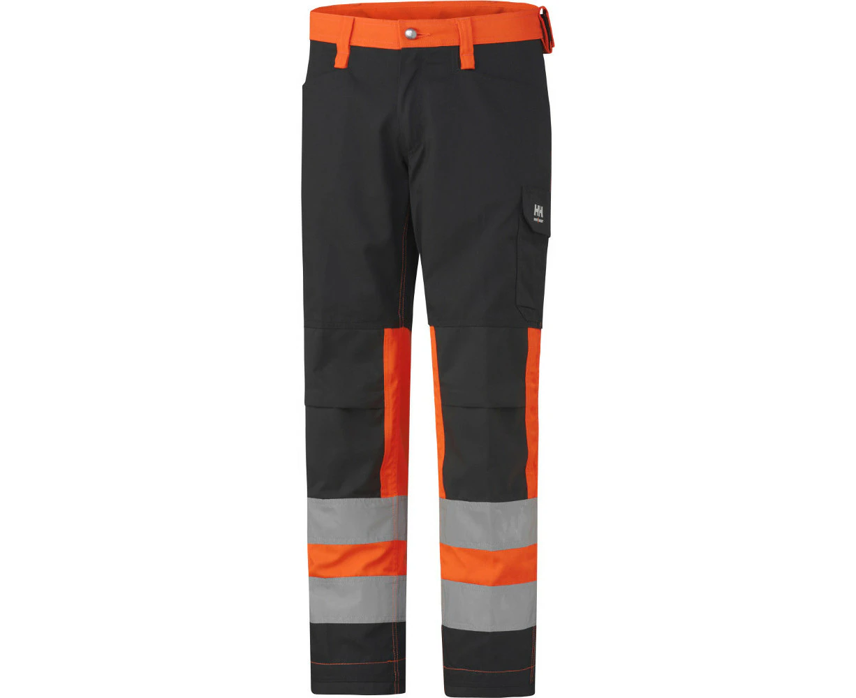 Helly Hansen Mens Alta Construction Polyester Cotton Workwear Trousers - Hv Orange/Charcoal