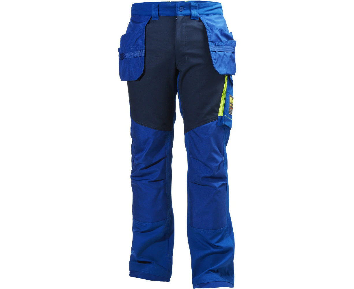 Helly Hansen Mens Aker Construction Pant Cordura Workwear Trousers - Cobalt Blue/Evening Blue