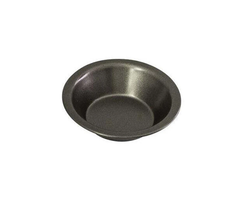 Bakemaster Individual 10cm Non-Stick Carbon Steel Round Pie Dish Bakeware Black