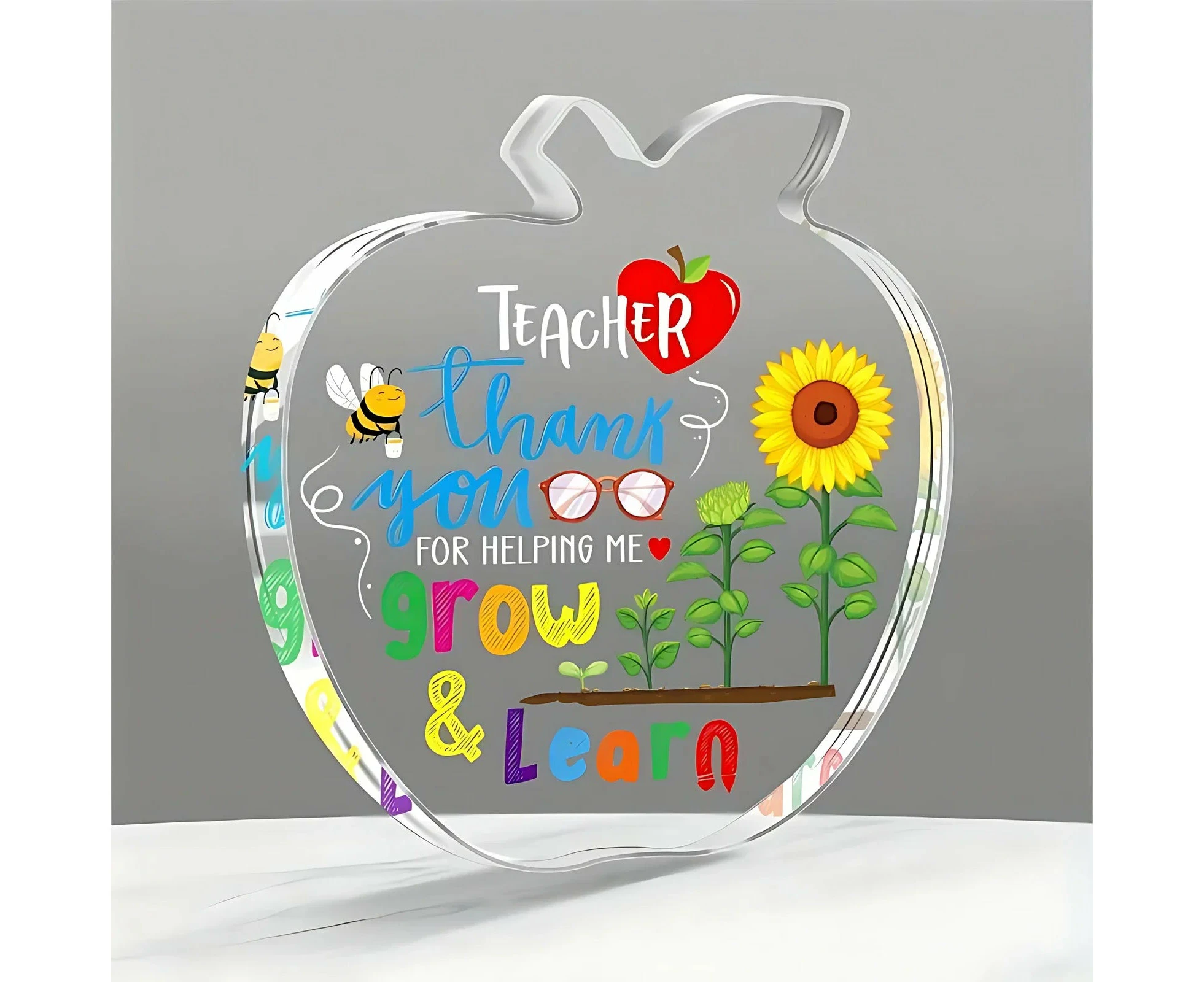 Teacher Appreciation Paperweight With Inspirational Quote