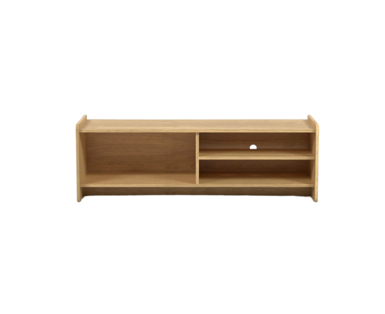 Kornas Wooden Small Lowline Entertainment Unit TV Stand 120cm W/ 1-Door Natural