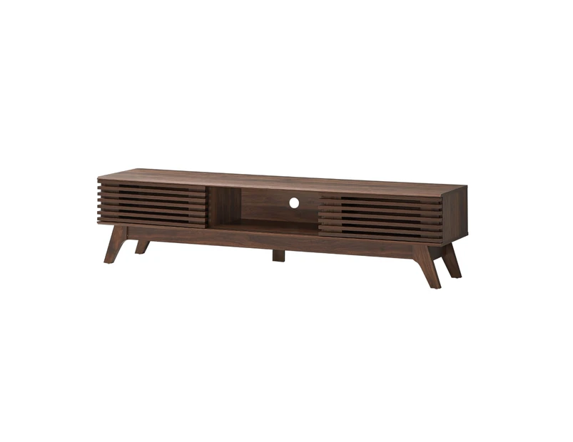 Kodu Clancy Entertainment Unit Modern TV Cabinet TV Stand 180cm 2 doors walnut woodgrain