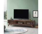 Kodu Clancy Entertainment Unit Modern TV Cabinet TV Stand 180cm 2 doors walnut woodgrain