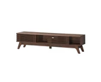 Kodu Clancy Entertainment Unit Modern TV Cabinet TV Stand 180cm 2 doors walnut woodgrain