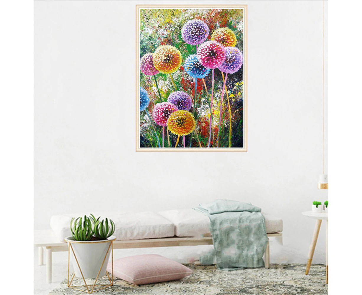 DIY 5D Diamond Painting S10097 Dandelion 40x30 Full Drill Crystal Rhinestone Embroidery Paintings Arts Craft for Home Wall Decor