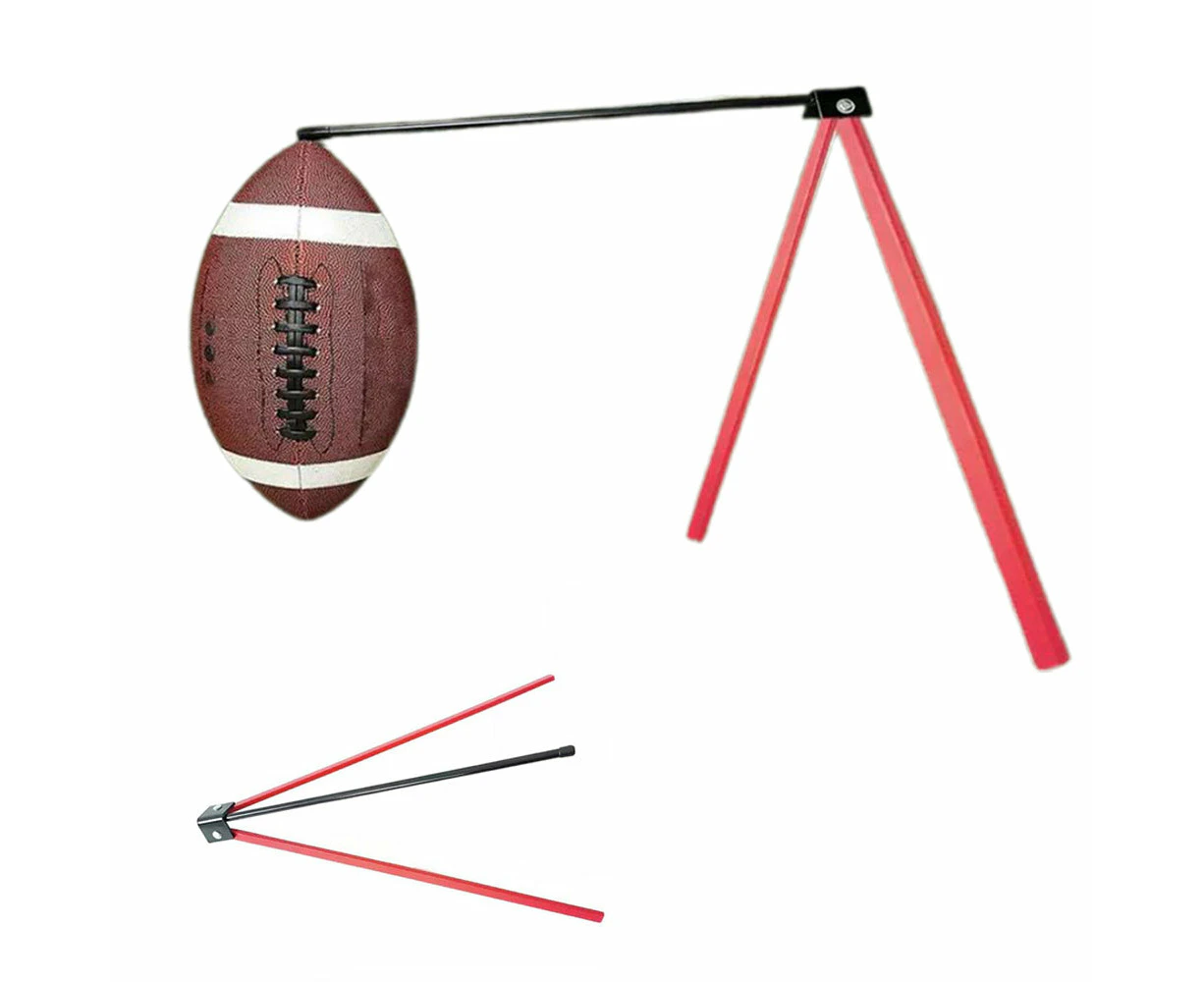 Foldable Football Kicking Tee Portable Field Goal Kicking Holder Stand Football Training Practice Equipment Red