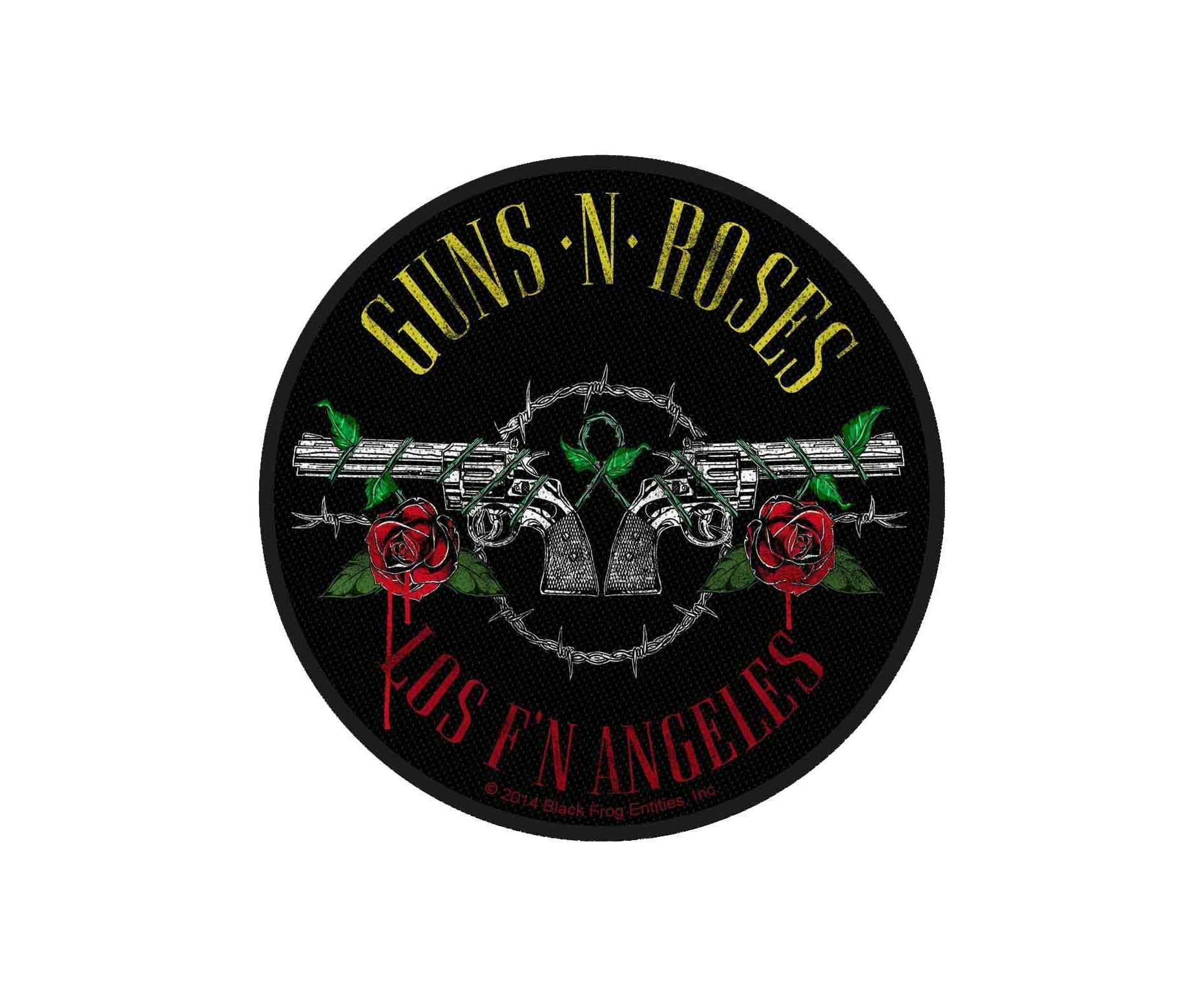 Guns N Roses Patch Los Fn Angeles Band Logo  Official Circular Woven Sew On