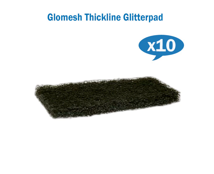 Glomesh Rectangular Glitterpad 250mm x 115mm Red Single Piece