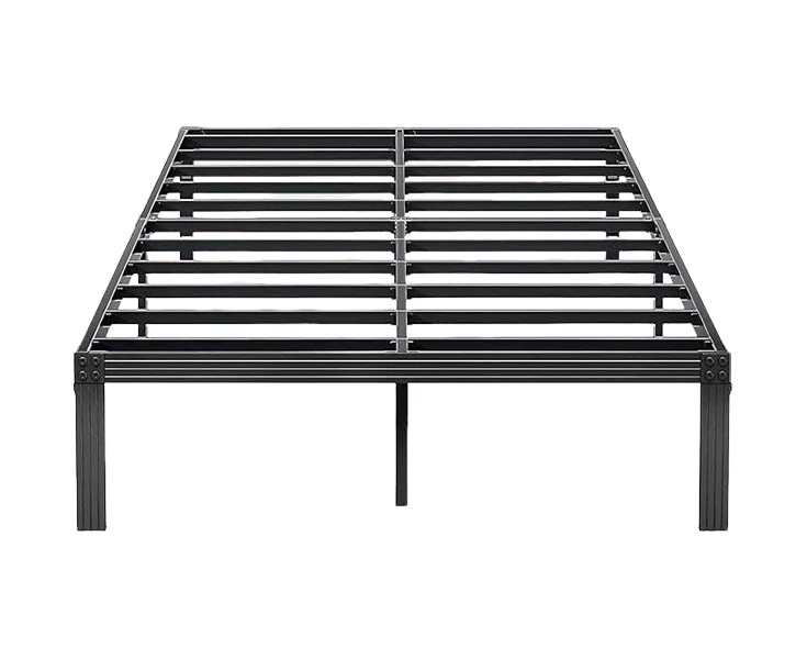 Queen Bed Frame 14Inch heavy Duty Steel Slats Support Under Bed Storage Space Easy Assembly No Box Spring Needed Quiet and Sturdy