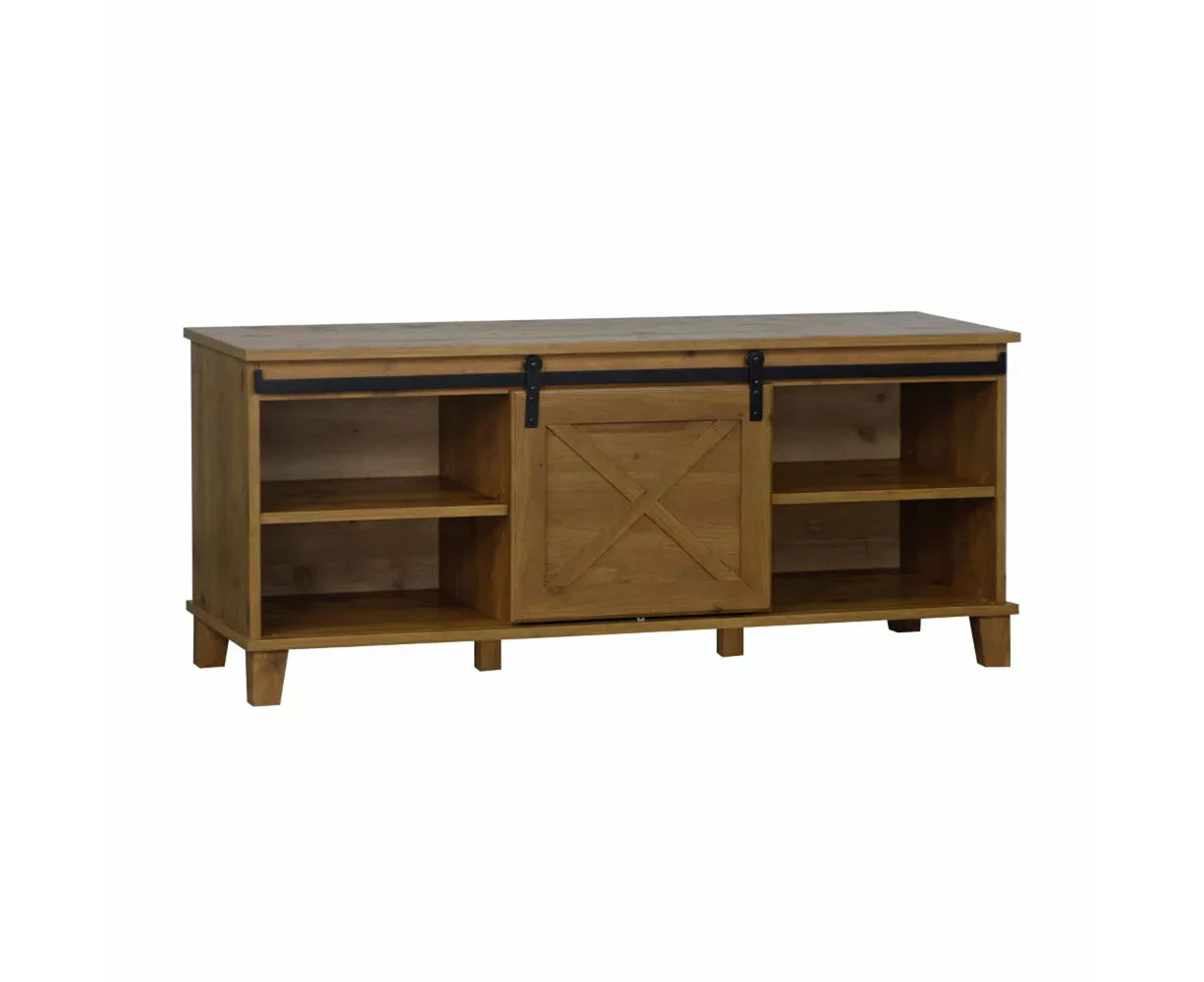 Maestro Furniture Ives Lowline Small Entertainment Unit TV Stand 120cm Antique Pine