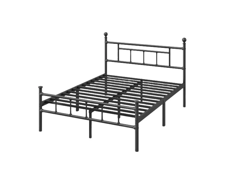 Queen Bed Frame 14Inch Headboard Steel Slats Support Under Bed Storage Space Easy Assembly No Box Spring Needed No Noisy