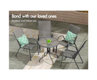 ALFORDSON 5PCS Outdoor Table and Chairs Set Garden Grey