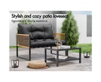 ALFORDSON Outdoor Furniture 2PCS Lounge Set Grey