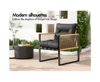 ALFORDSON Outdoor Furniture 4PCS Lounge Set Grey