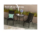 ALFORDSON Outdoor Patio Side Table Metal Black