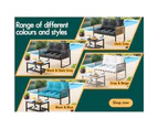 ALFORDSON Outdoor Furniture 2PCS Lounge Set Grey