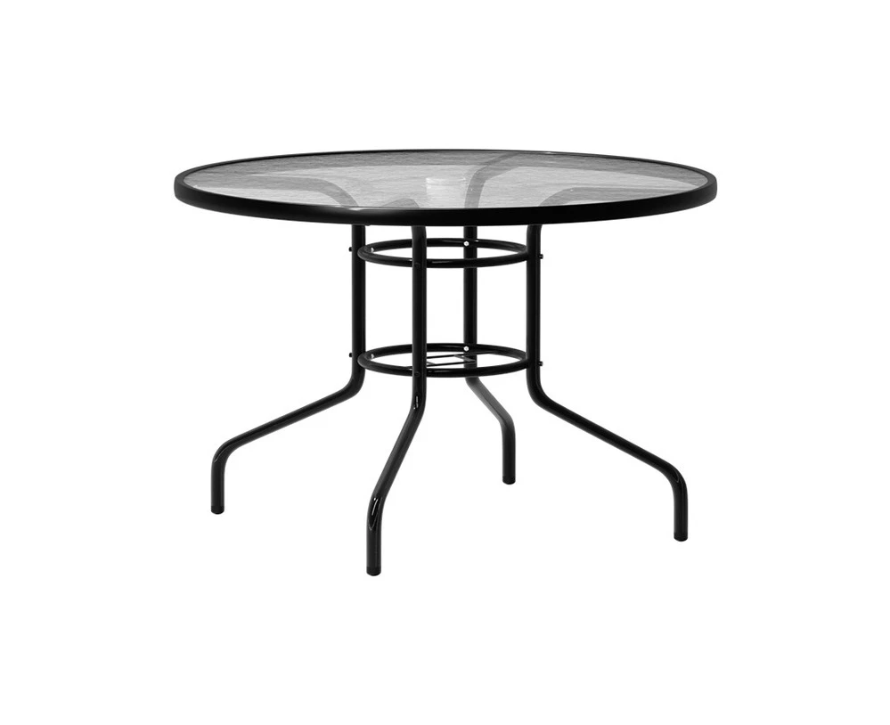 ALFORDSON Outdoor Dining Table Round 90CM Black