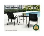 ALFORDSON Outdoor Patio Side Table Metal Black