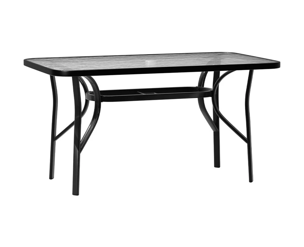 ALFORDSON Outdoor Dining Table 140CM X 80CM Black