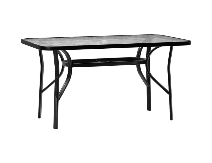 ALFORDSON Outdoor Dining Table 140CM X 80CM Black