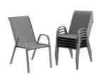 ALFORDSON 6x Outdoor Lounge Chairs Patio Dining Furniture Grey