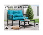 ALFORDSON Outdoor Furniture 2PCS Lounge Set Blue