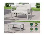 ALFORDSON Outdoor Furniture 2PCS Lounge Set Beige