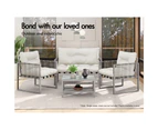 ALFORDSON Outdoor Furniture 2PCS Lounge Set Beige