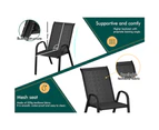 ALFORDSON 6x Outdoor Lounge Chairs Patio Dining Furniture Black