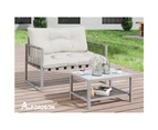 ALFORDSON Outdoor Furniture 2PCS Lounge Set Beige