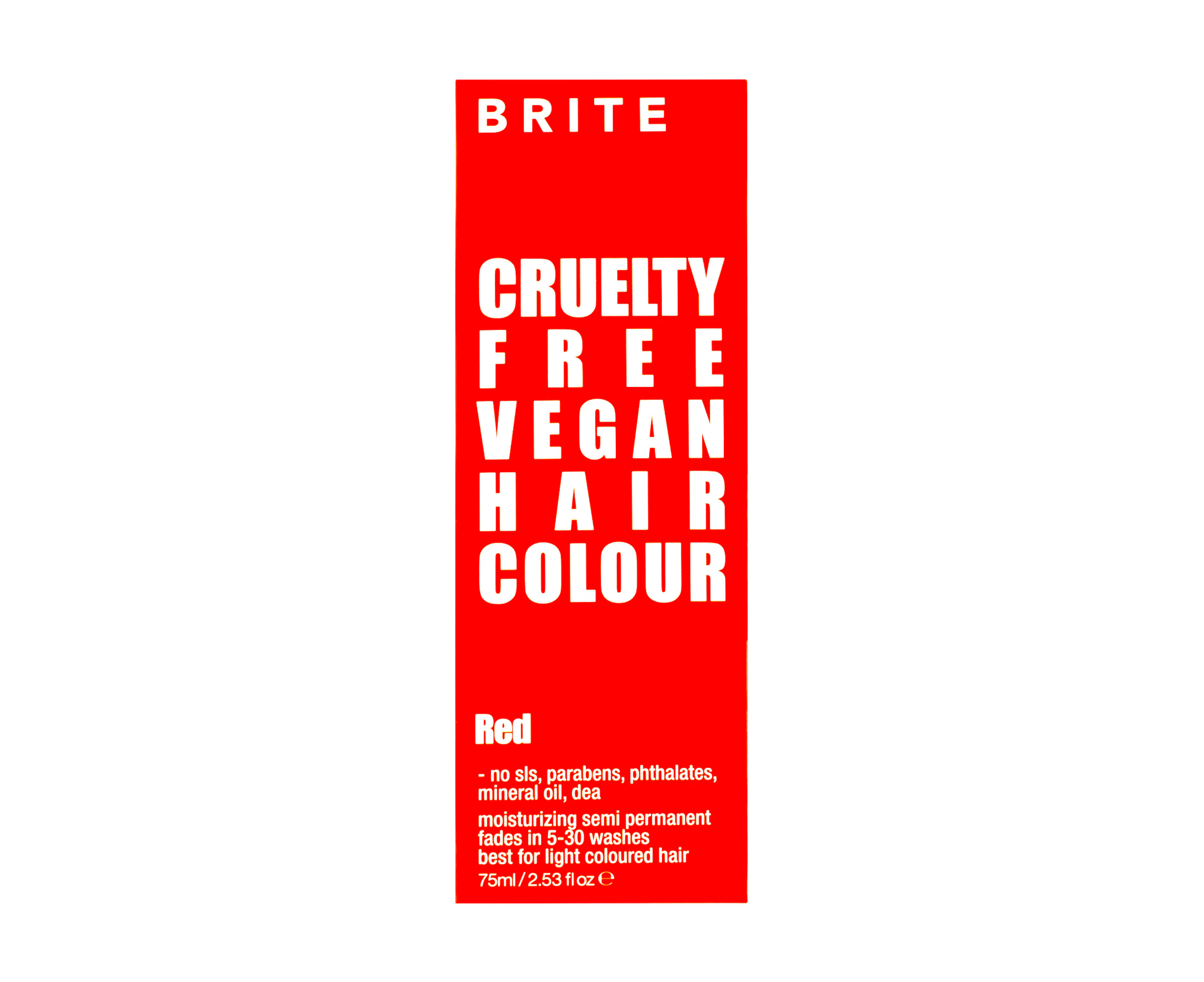 Brite Organix Semi Permanent Hair Colour Red 75ml