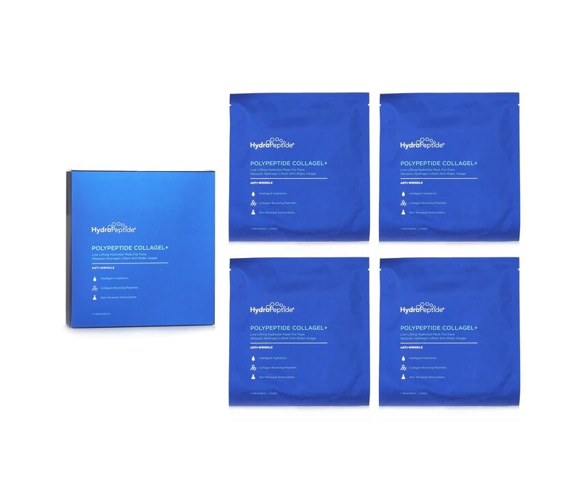 HydroPeptide PolyPeptide Collagel+ Line Lifting Hydrogel Mask For Face Anti Wrinkle 4 Treatments