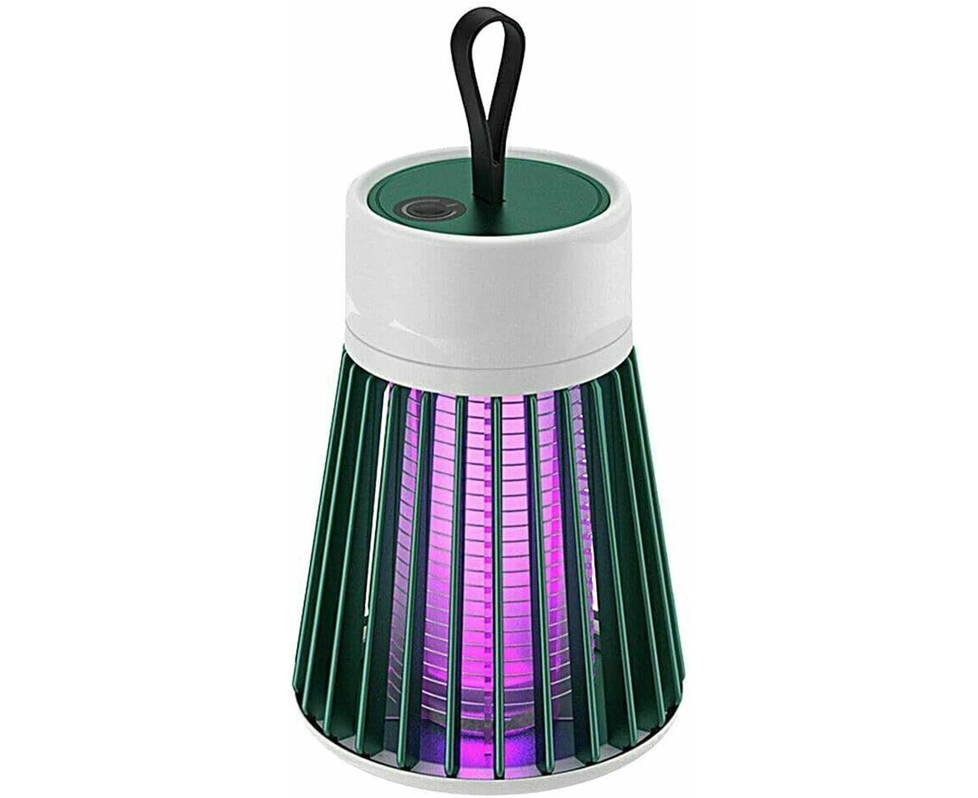 Electric LED Mosquito Catcher Lamp Light Insect Killer Fly Bug Zapper Trap (Rechargeable- Green)