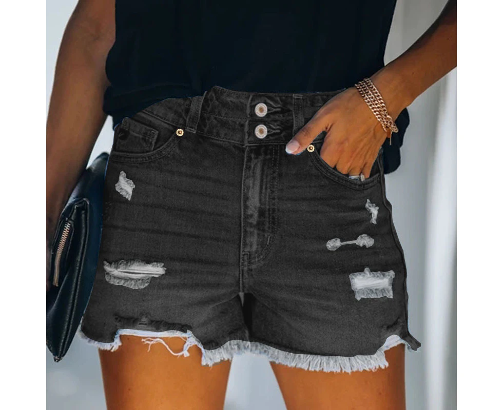 Women's high waist denim shorts