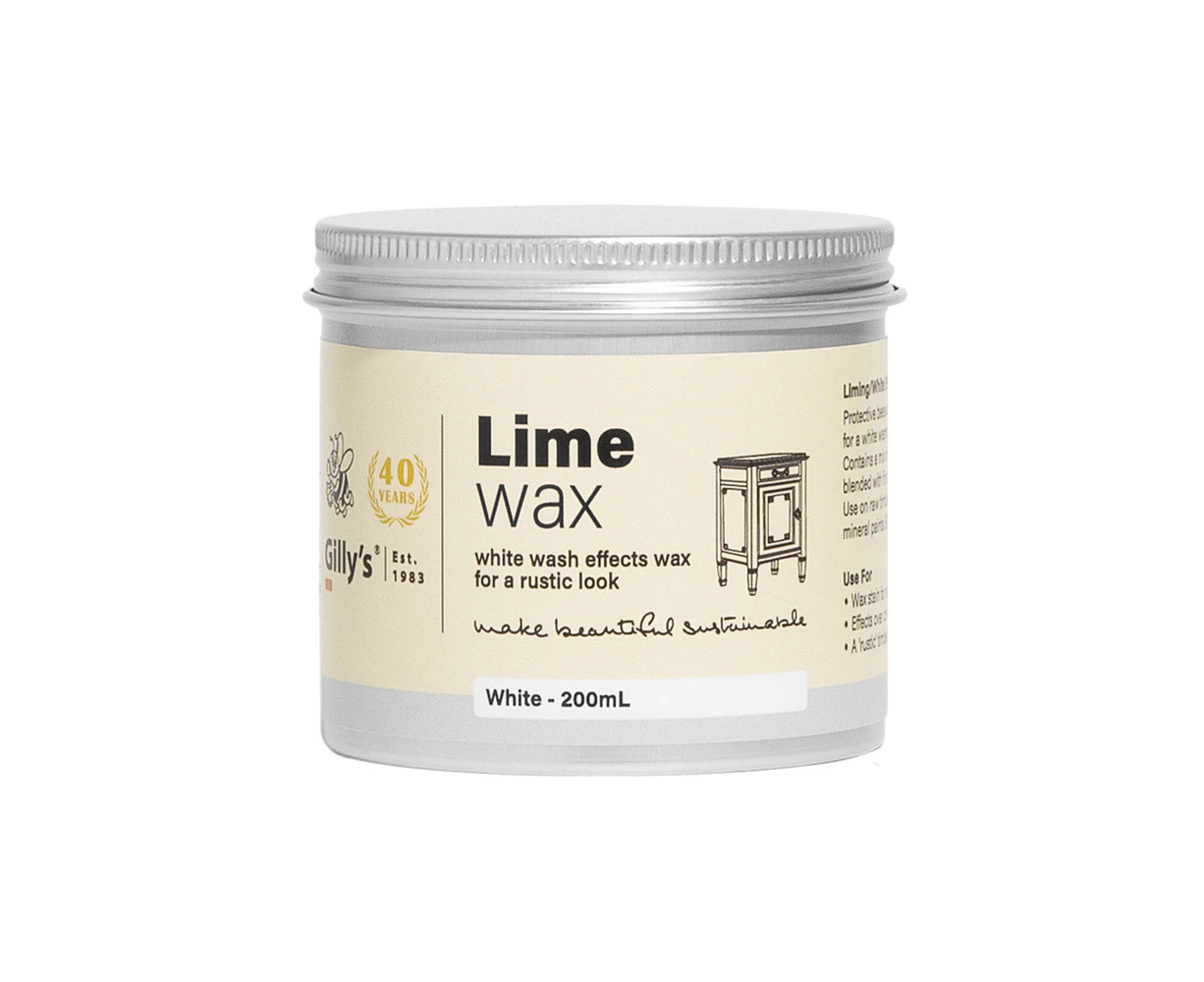 Gilly's Lime Indoor Wood/Furniture Cleaning Wax 200ml White Wash Effects