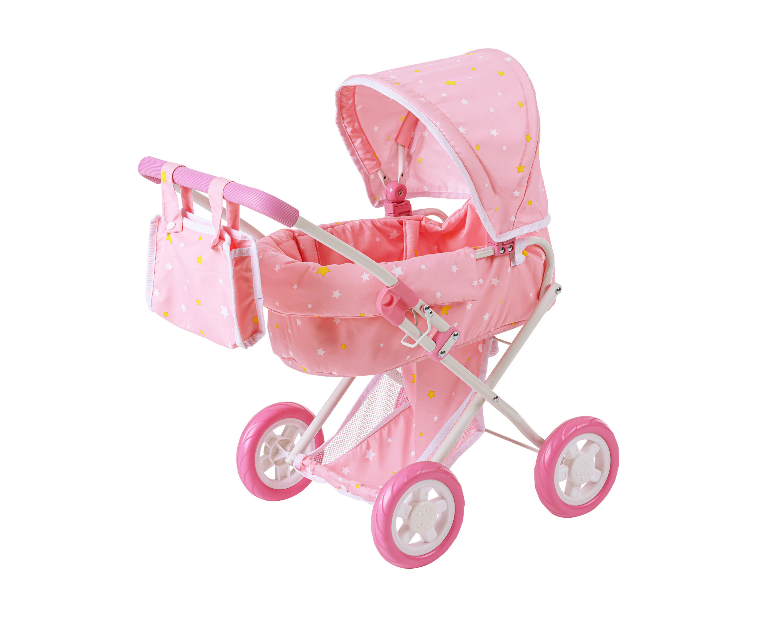 Olivia’s Little World Wishing Stars Deluxe 2-in-1 Baby Doll Stroller, Pink