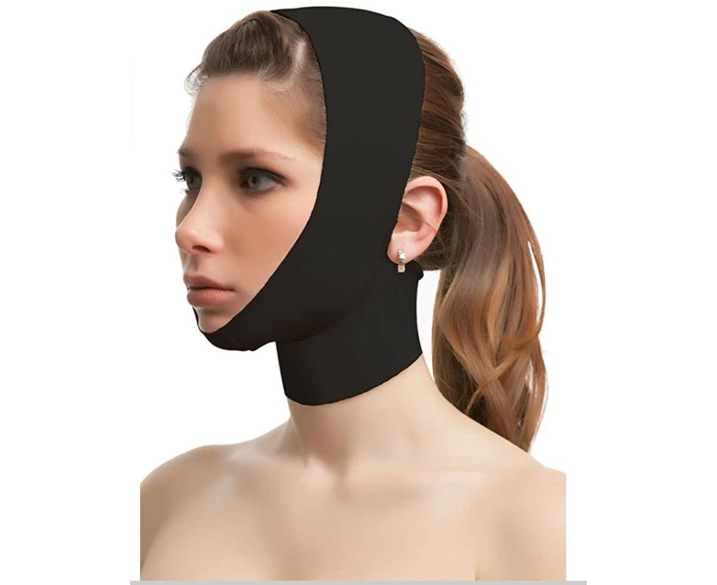 Isavela Unisex Chin Strap w/Full Neck Support - Black