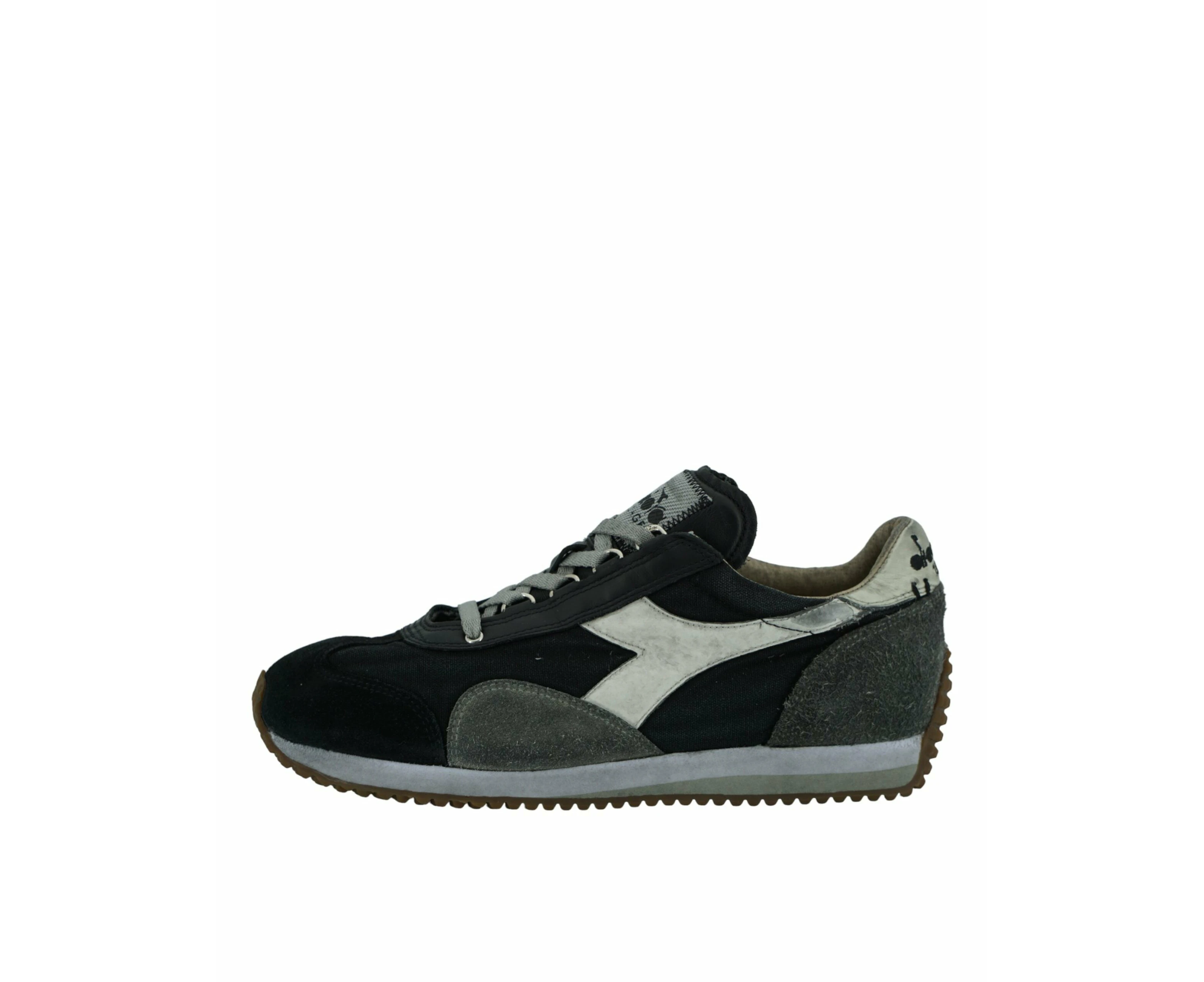 Diadora Black And Gray Equipe H Dirty Stone Wash Evo Sneakers