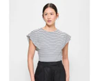 Jersey Sleeveless Flutter Sleeve Top - Preview