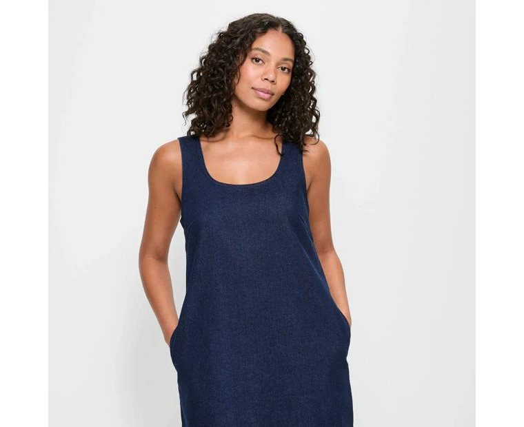 Target Denim Scoop Neck Shift Dress