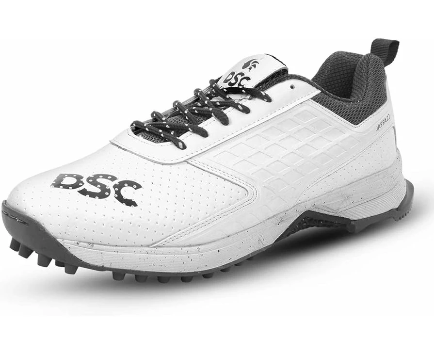 DSC Jaffa 22 Cricket Shoes for Mens, Size UK - 5, Color - White - Grey