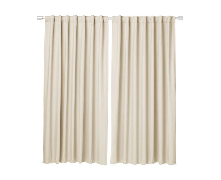 2-PANEL BEIGE BLACKOUT WINDOW CURTAINS