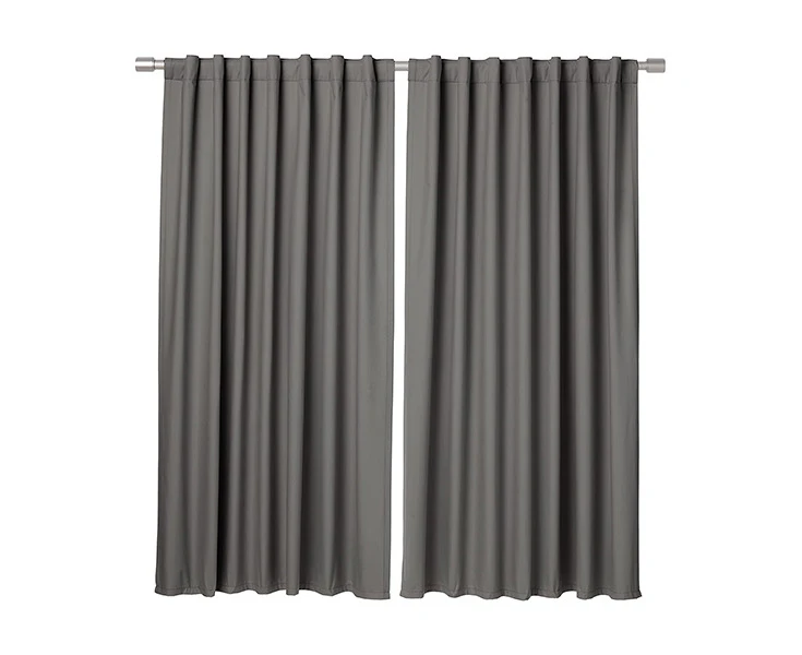 2-PANEL GRAY BLACKOUT WINDOW CURTAINS