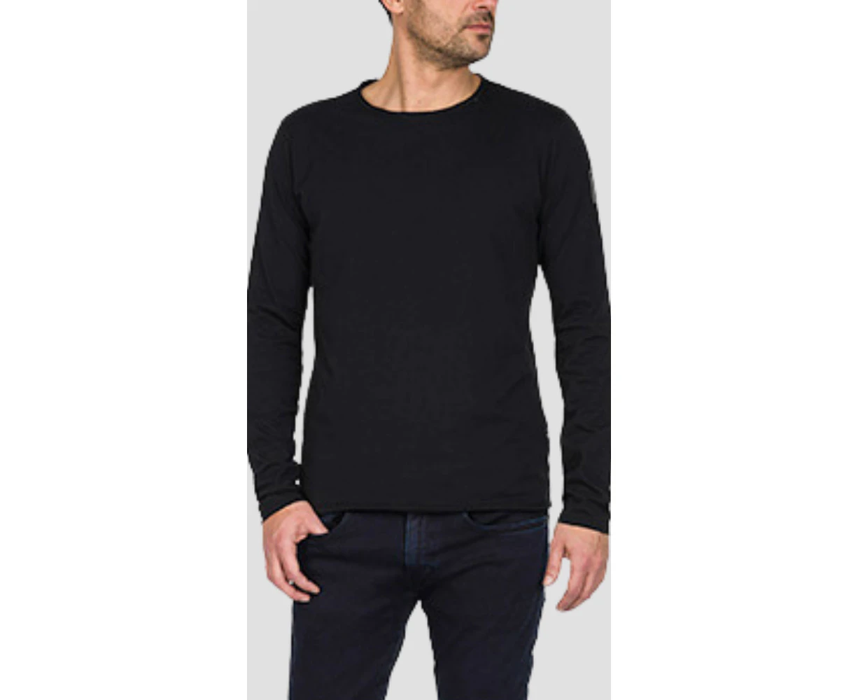 Replay Menswear Basic Top Long leeve T-hirt Black