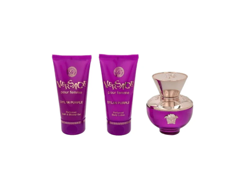 Versace Dylan Purple Pour Femme 3 Piece 50ml Eau De Parfum