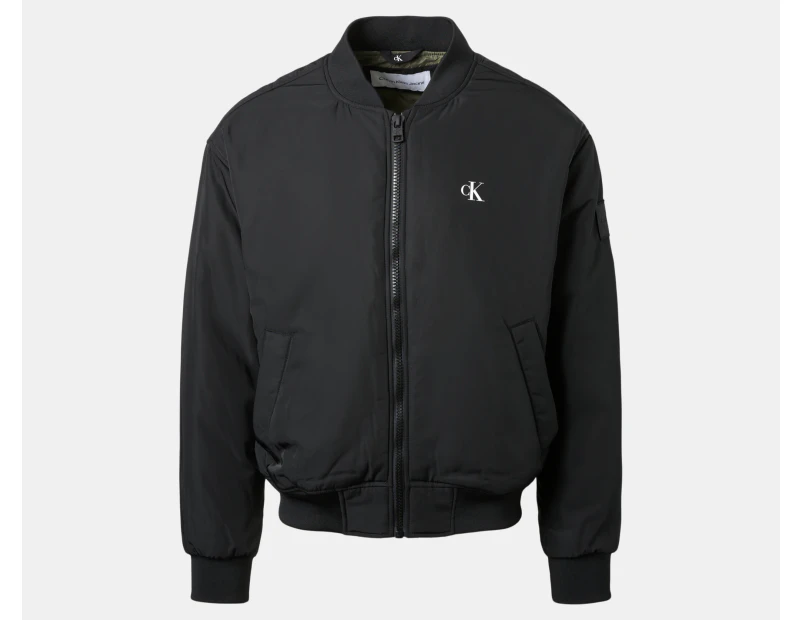 Calvin Klein Men's Relaxed Bomber Jacket - Black